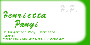 henrietta panyi business card